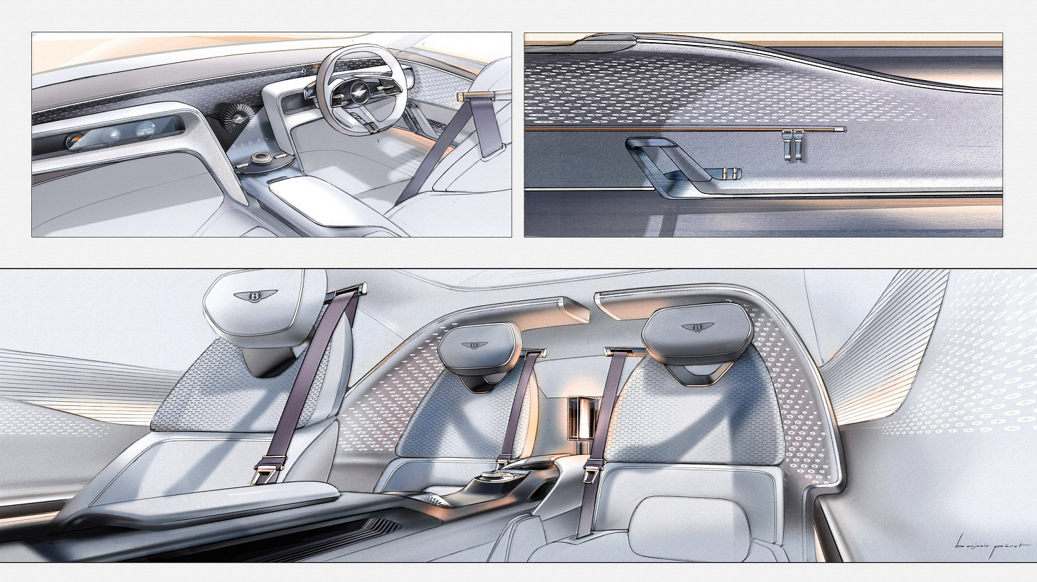 Bentley раскрывает дизайн будущего: трёхместный электроконцепт EXP 15
