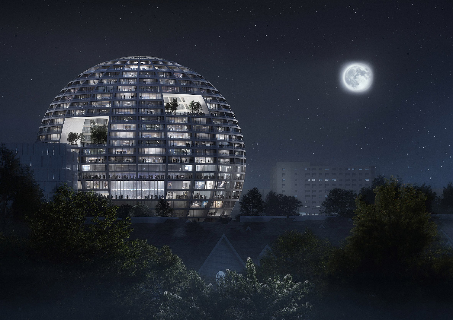 MVRDV спроектировала гигантскую сферу для спортивной арены в Тиране