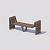 Лавка Infinity wood (единая конструкция)