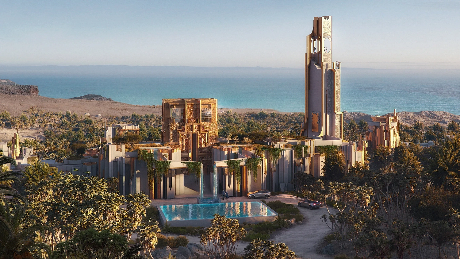 Mark Foster Gage Architects спроектировал спа-курорт «тайный сад» для Неома