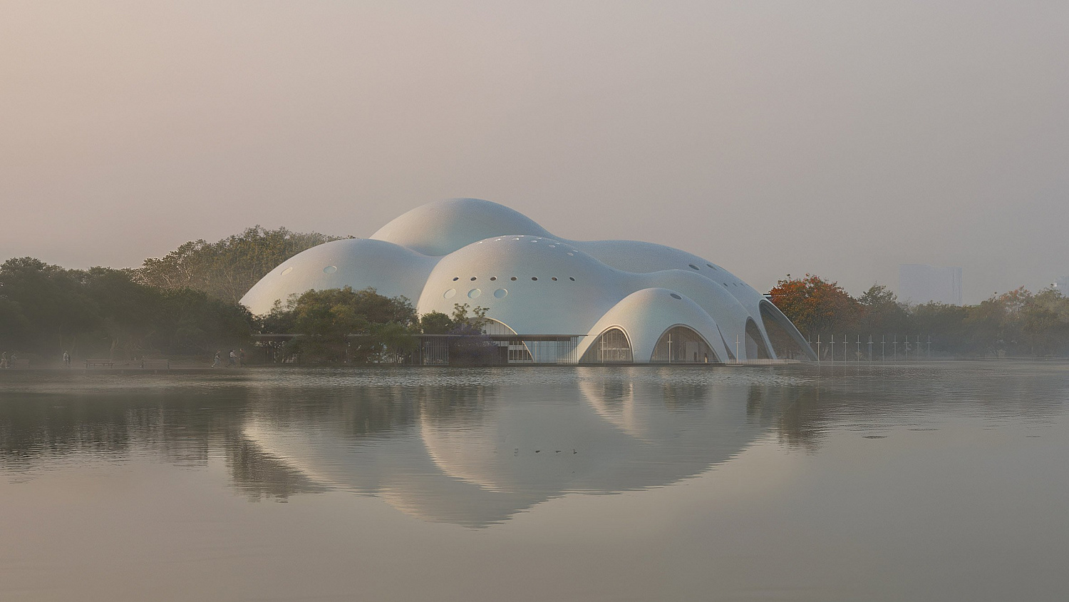 Renzo Piano Building Workshop создаст жемчужный оперный театр на озере в Ханое