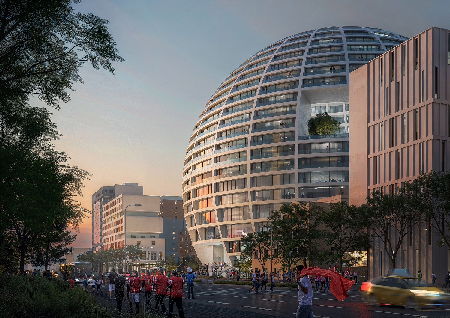 MVRDV спроектировала гигантскую сферу для спортивной арены в Тиране