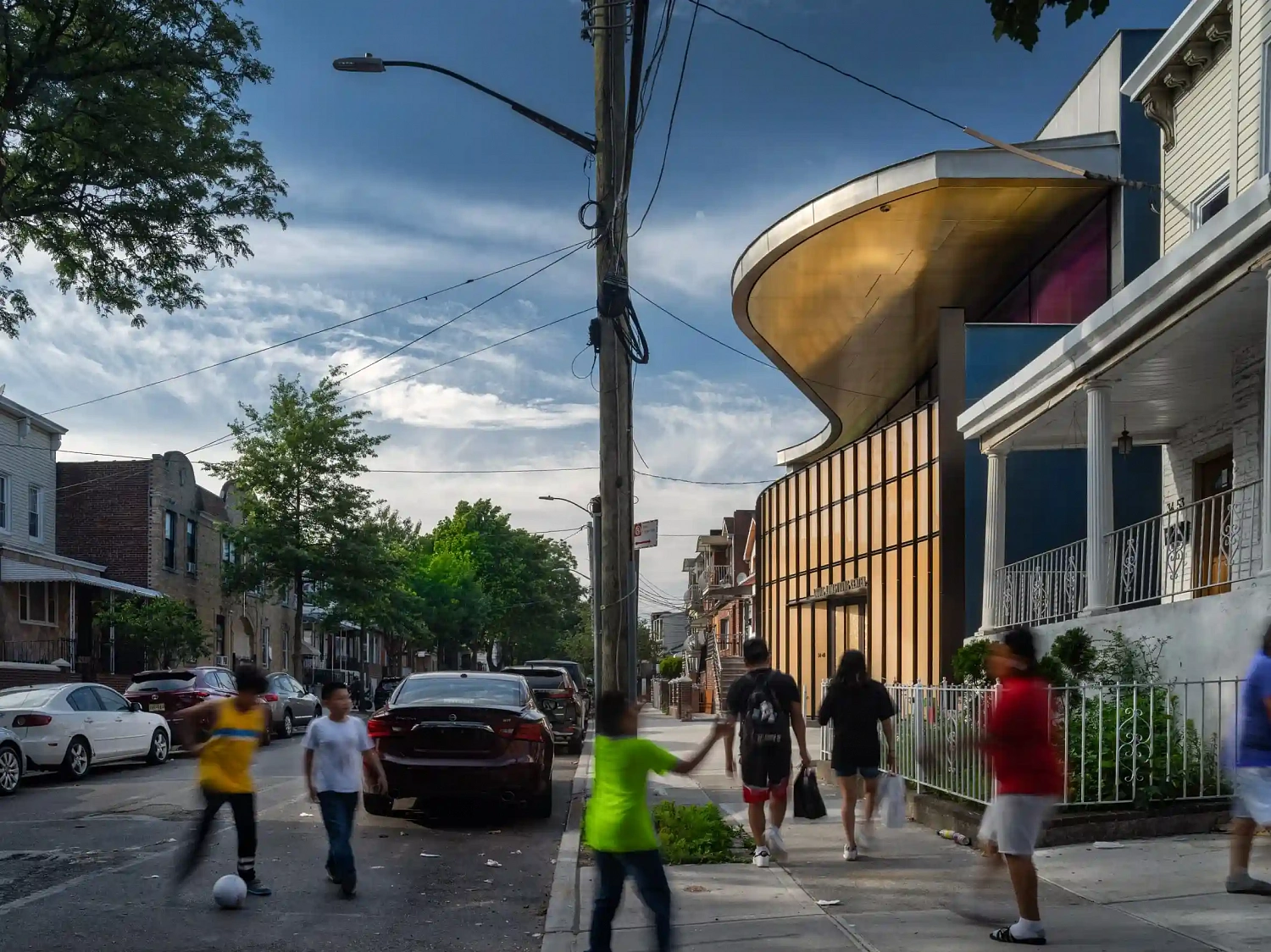 Caples Jefferson Architects представляет изогнутый Центр Луи Армстронга в Куинсе